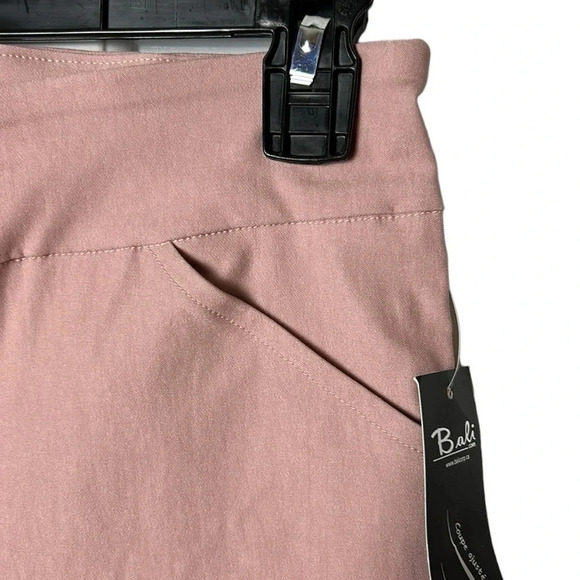 Y2K Bali 🇨🇦,NWT, capri ,blush pink,slim pants,elastic waist band,pull on, - Picture 5 of 8